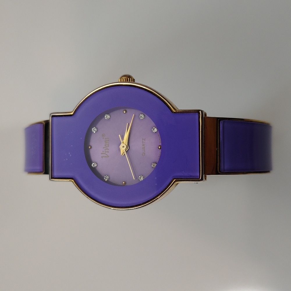 Vivani Purple and Gold Tone Watch